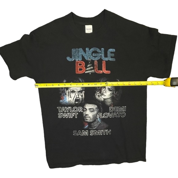 Taylor Swift Concert Shirt Medium Black Ed Sheeran Demi Lovato Jingle Ball 2017 - Picture 5 of 8